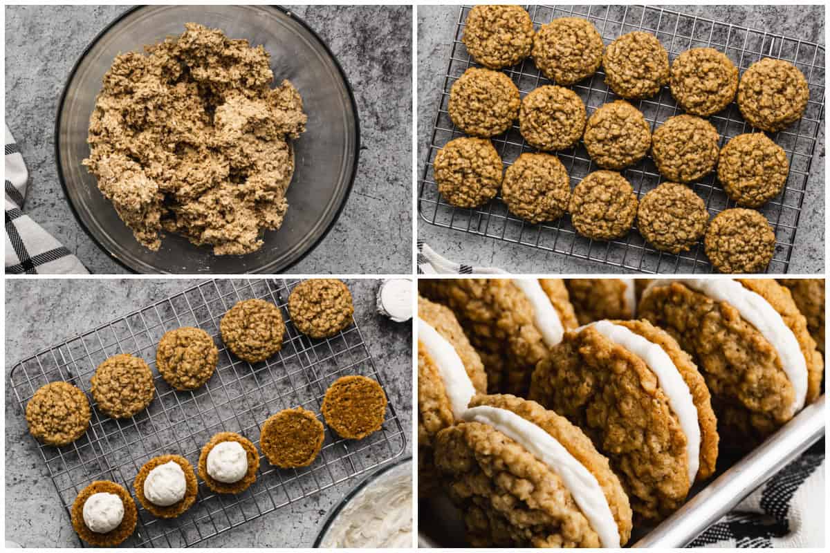 Skip the tasteless box and learn how to make oatmeal cream pie cookies in just a few simple steps! They are easy to make, freeze great, and always disappear quick. 