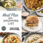 A collage of 5 recipes from meal plan 194.