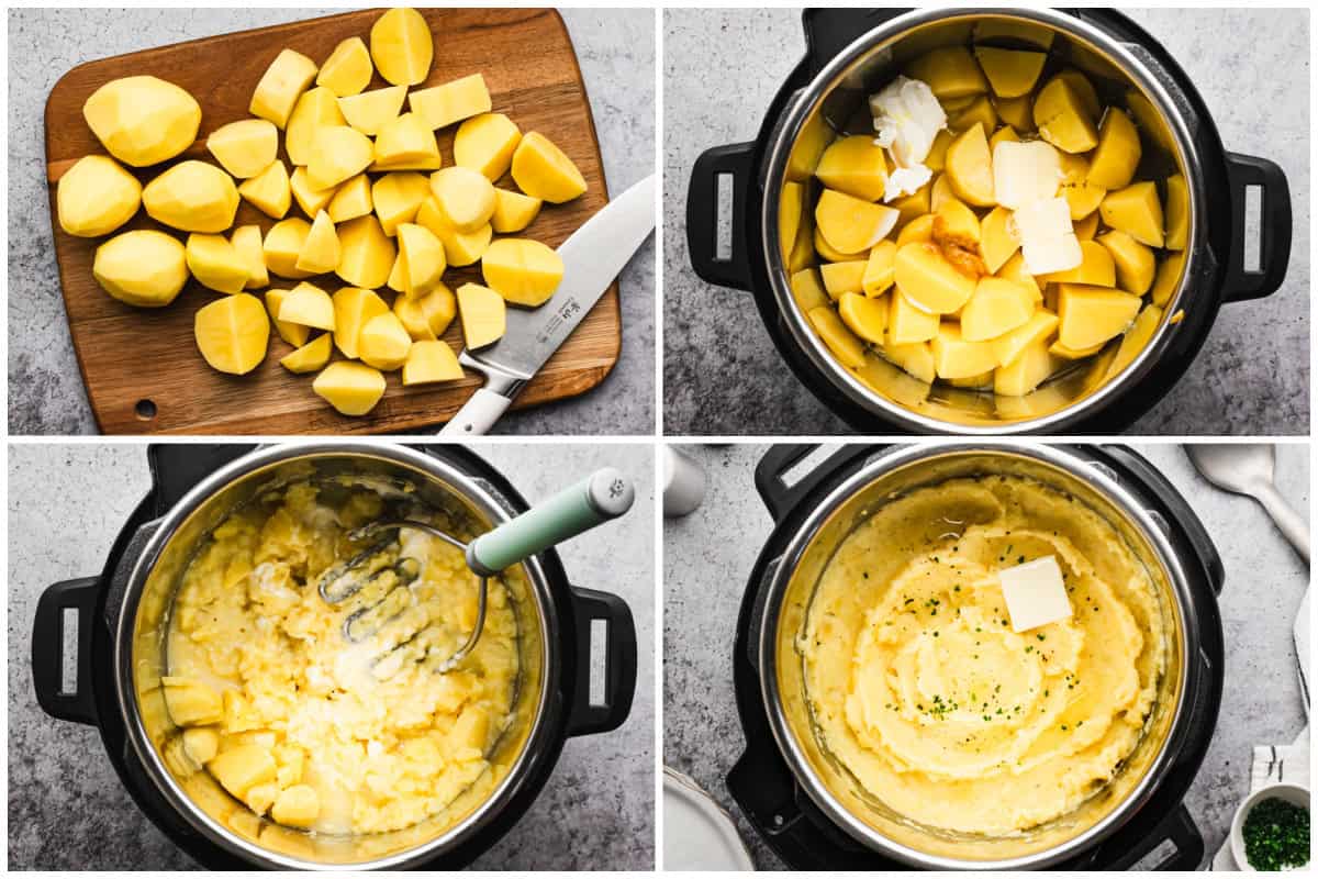 The best Instant Pot Mashed Potatoes recipe is quick, simple, and made all in one pot! It has the most creamy texture!