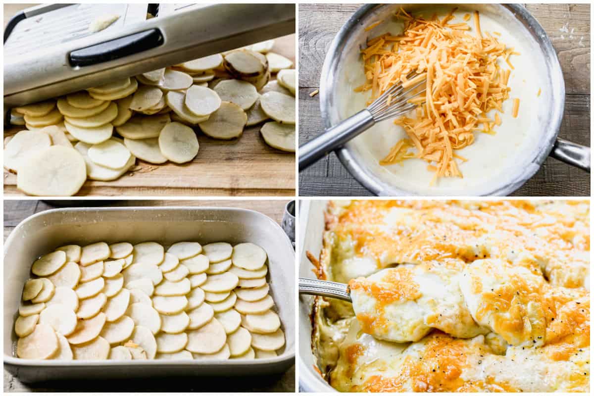 Make Potatoes Au Gratin for Easter, Christmas, or any special occasion dinner! It's cheesy, comforting, and everyone's favorite side dish!