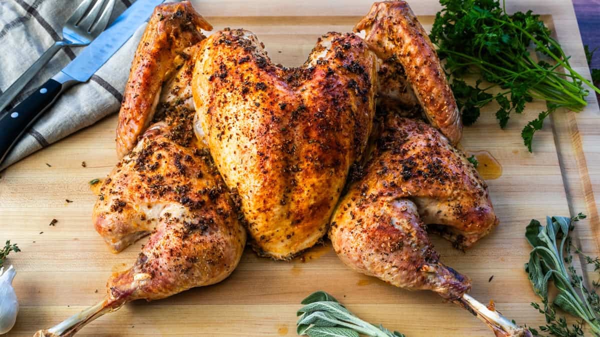 The best Spatchcock Turkey cooks evenly so all the meat is juicy, flavorful, and never dried out! Plus, it's ready in just half the time!