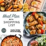 A collage of 5 recipes from meal plan 204.