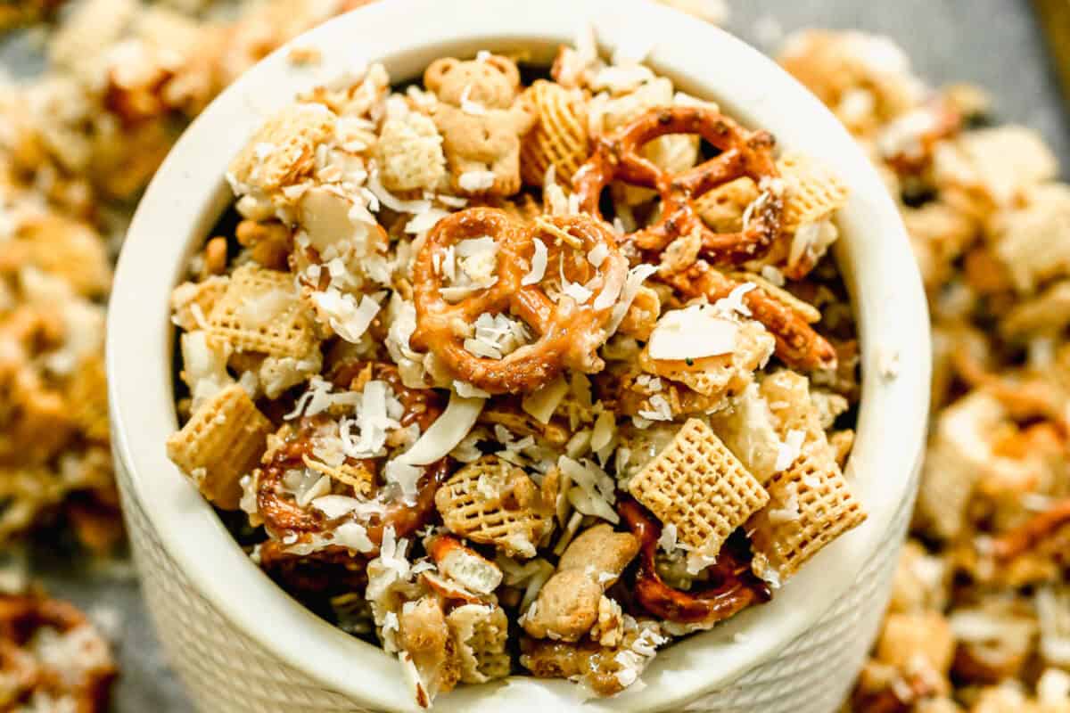 This Sweet Chex Mix is full of flavor and simple enough to make anytime. It's the perfect snack for parties, beach days, or trips to the pool.