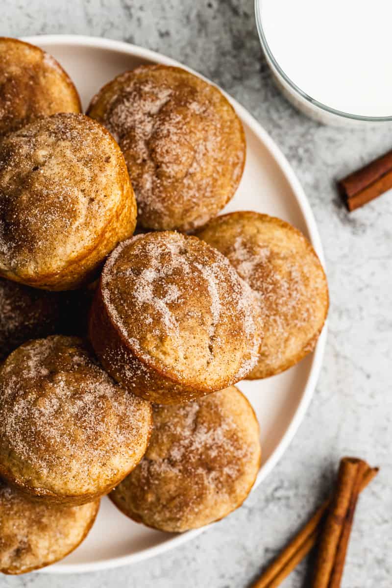 These snickerdoodle muffins are a cozy cinnamon-sugar breakfast treat that bakes up in under 30 minutes.