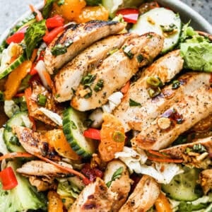 Perfect for meal prep or busy family dinners, this Asian chicken salad brings protein, crunch, and bright citrus flavor to the table.