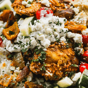 Juicy shawarma-spiced chicken layered with crisp veggies, grains, and creamy tzatziki for a satisfying weeknight dinner that feels like a street-food favorite.