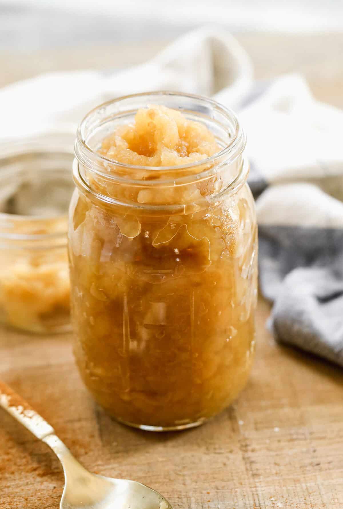 This applesauce keeps the taste of autumn on your shelf and easy to serve any time.