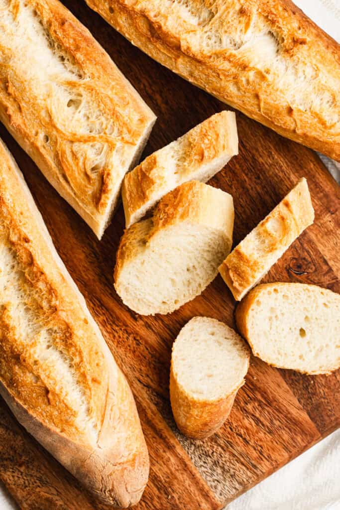 This homemade Baguette recipe is easy, made with only 4 ingredients, and tastes better than the restaurant! It instantly elevates any meal!