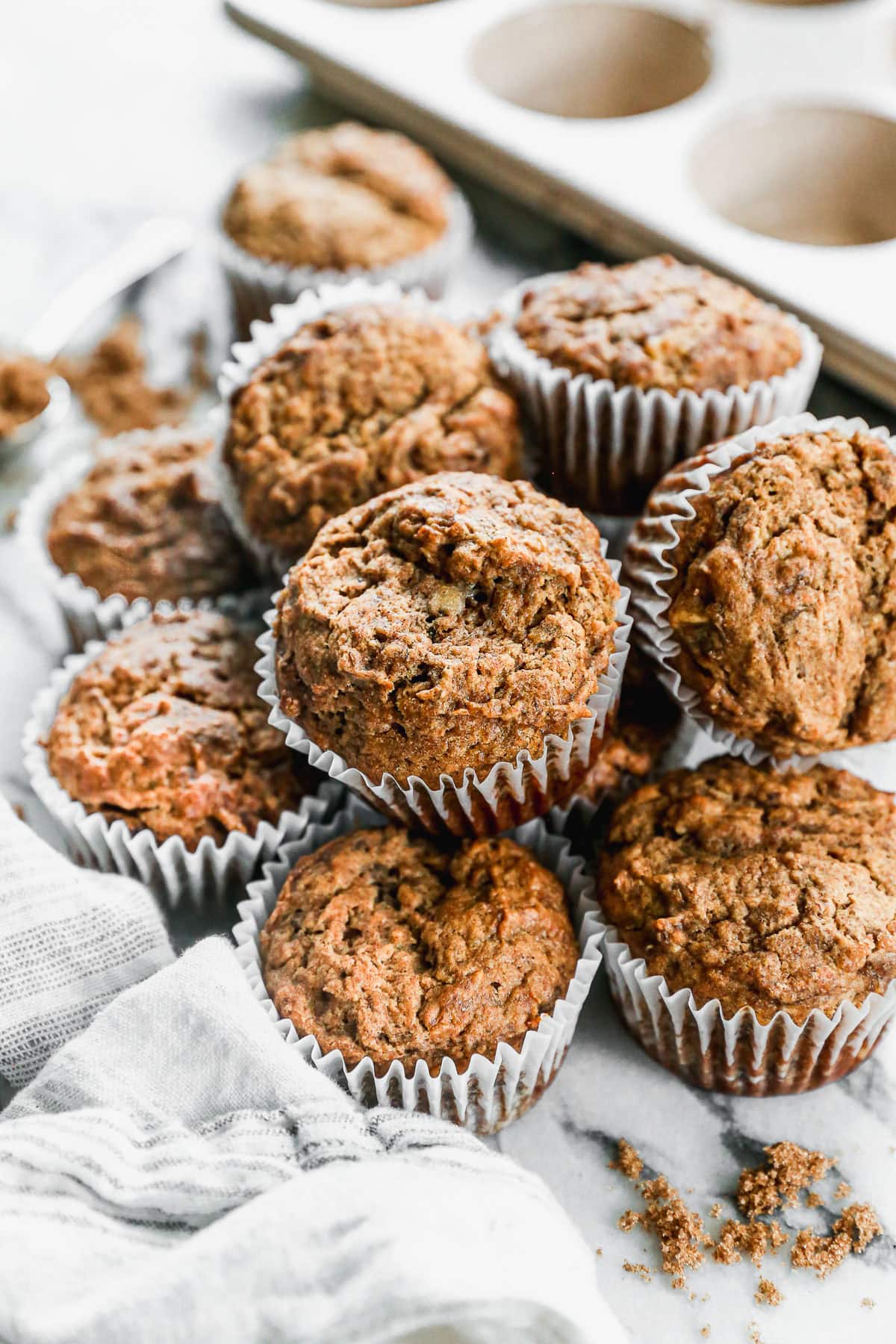 A light, low-sugar banana muffin that’s ready from the freezer for a healthy snack on busy mornings.