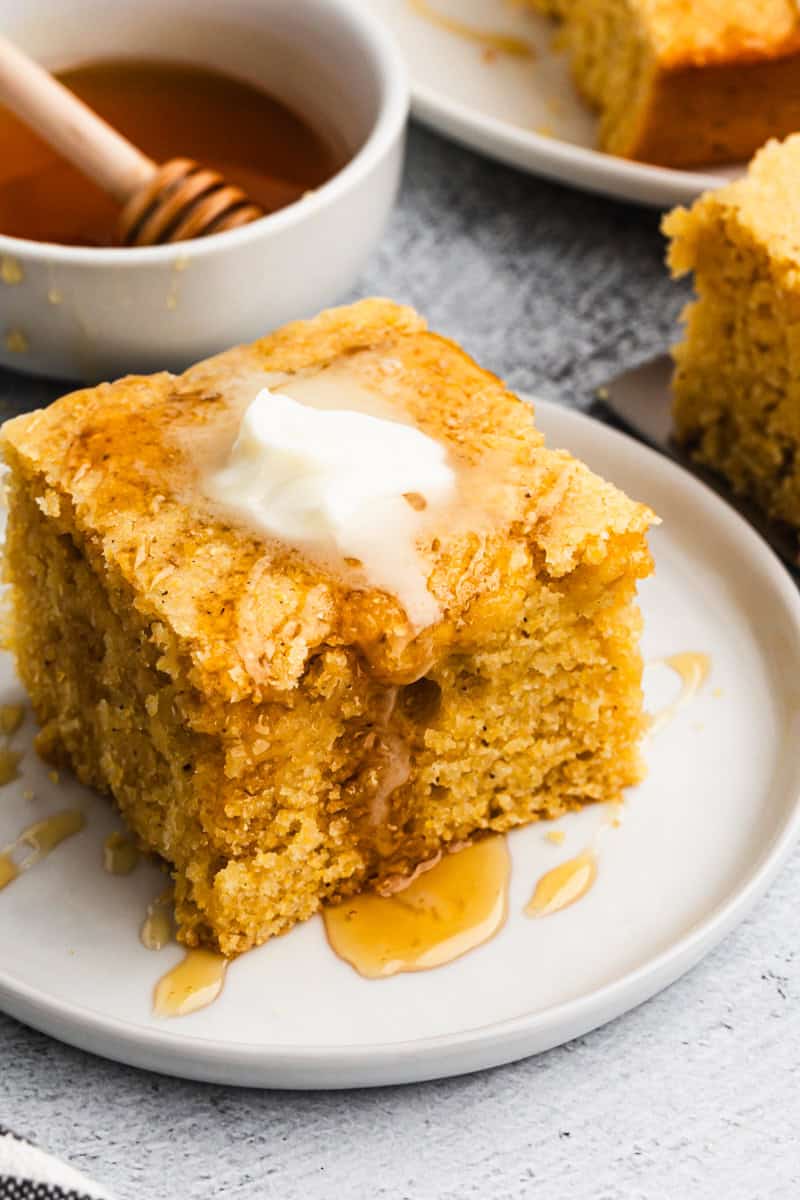 This buttermilk cornbread is tender, slightly sweet, and perfect with chili or soup.