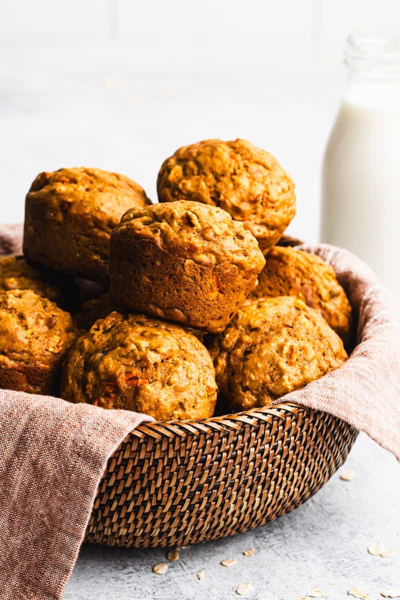 A wholesome carrot muffin that’s freezer-ready for healthy breakfasts, snacks, or lunchbox fuel.