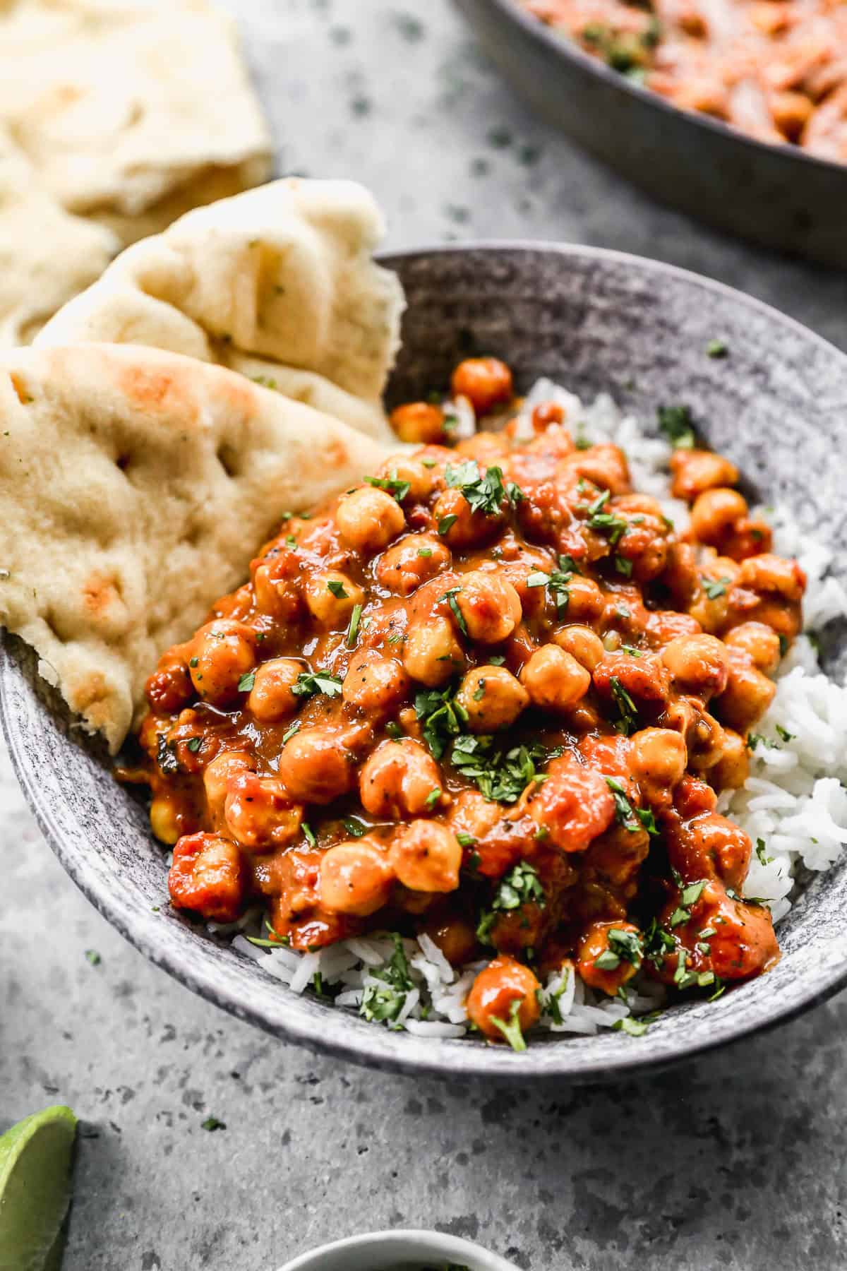 This chickpea curry recipe is a quick and hearty way to enjoy leftover rice with bold, warming spices.