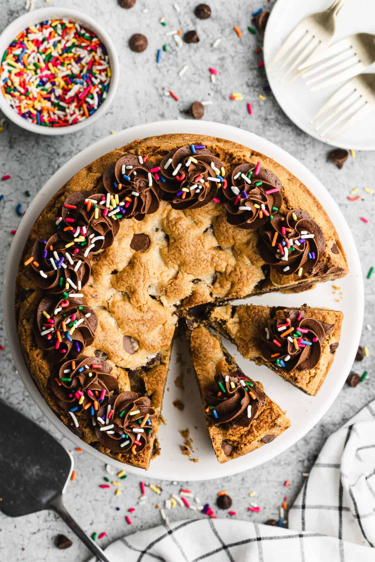 Cookie Cake is the easiest party cake ever - fun, shareable, and ready in one pan.

