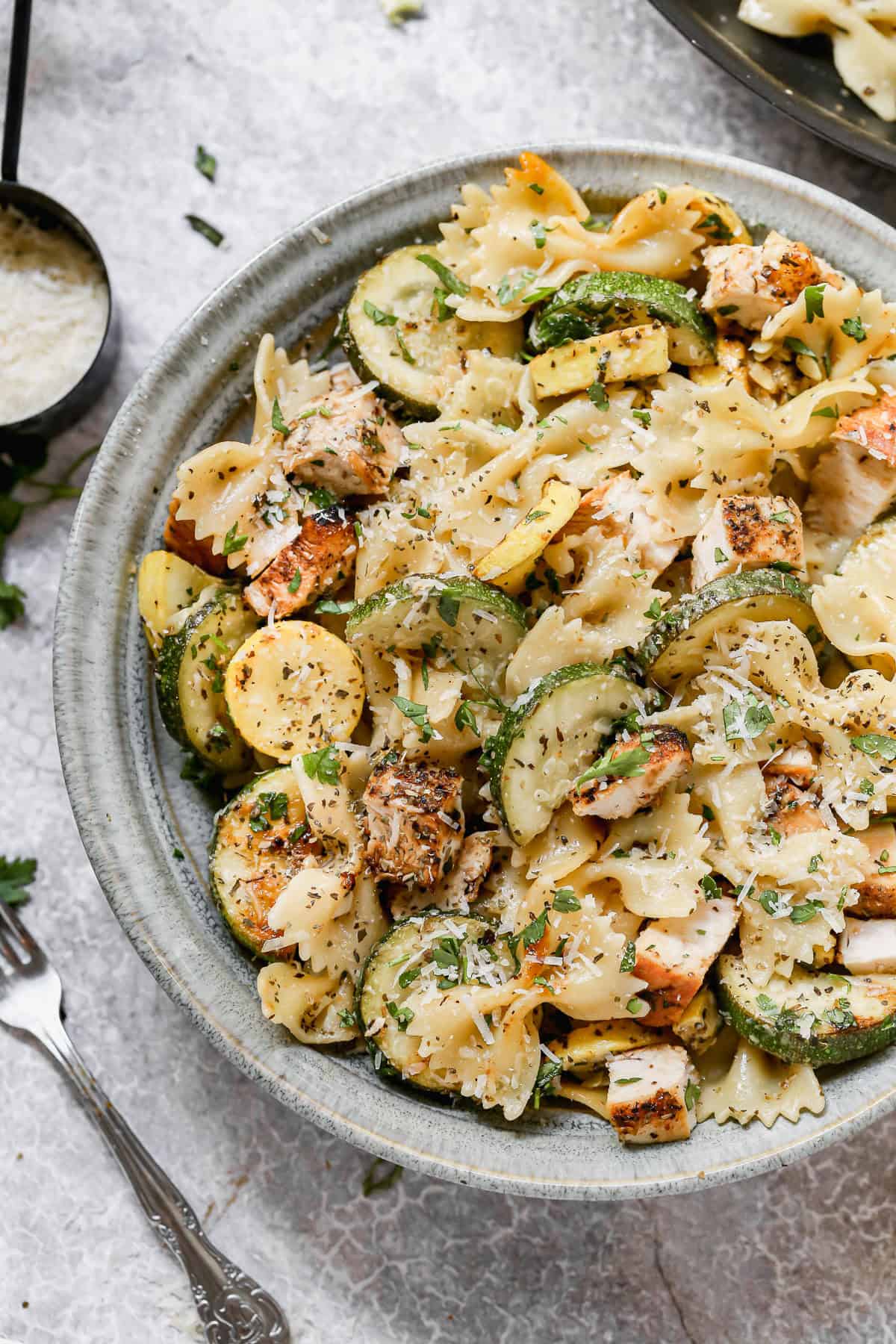 A fresh and flavorful lemon chicken pasta that makes an easy one-skillet summer dinner.