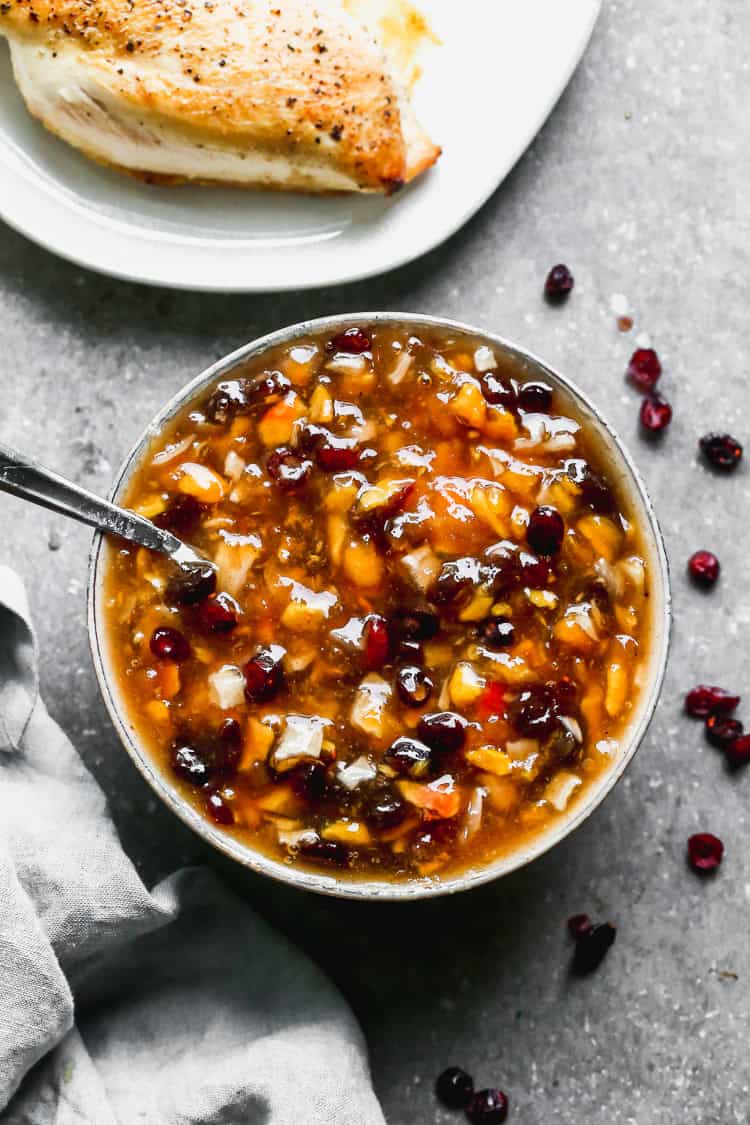This peach chutney adds sweet and spicy flavor to sandwiches, meats, or cheese boards.