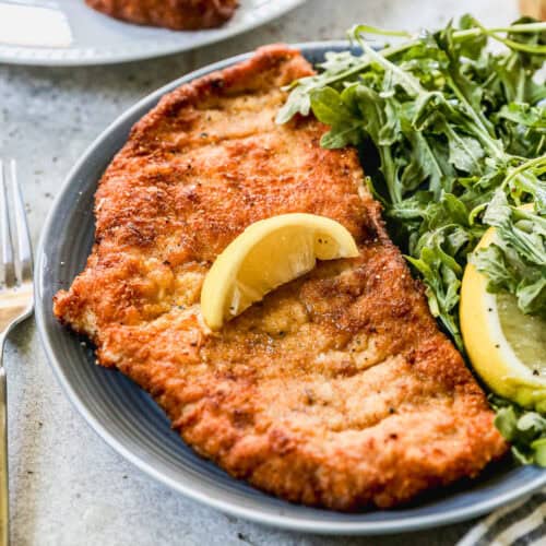 The best German Schnitzel recipe is crispy, golden, and absolutely delicious! A restaurant-worthy meal ready in only 30 minutes!