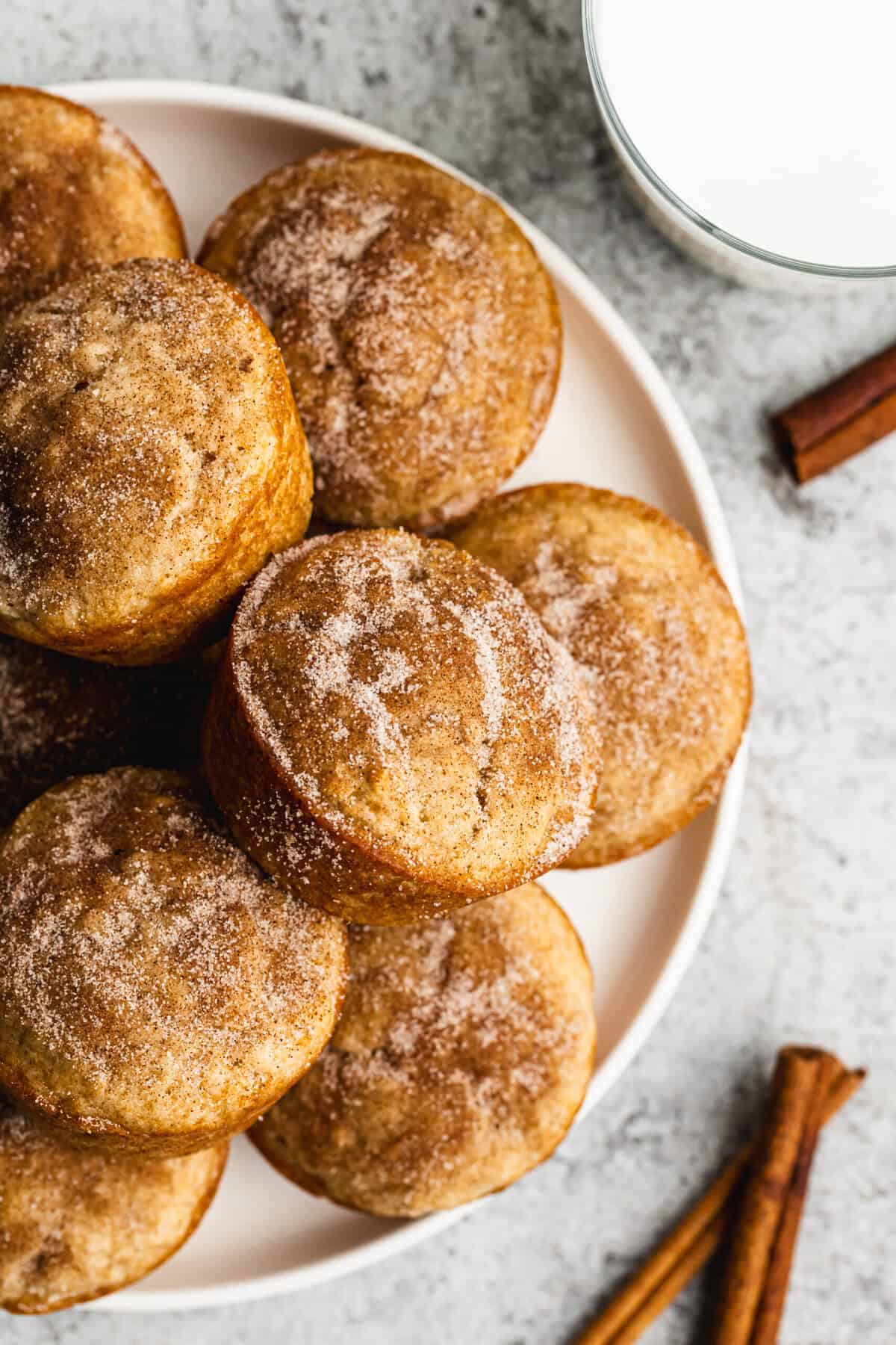 These snickerdoodle muffins bring the classic cinnamon sugar flavor you love, in an easy one-bowl recipe.