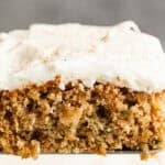This zucchini cake is a moist, crowd-pleasing dessert that’s easy to make in a 9x13 pan for any gathering.