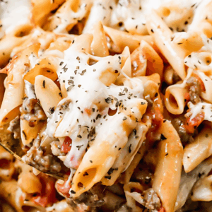 A quick and satisfying pasta bake made in one pan. Perfect for entertaining, busy weeknights, or casual family dinners.