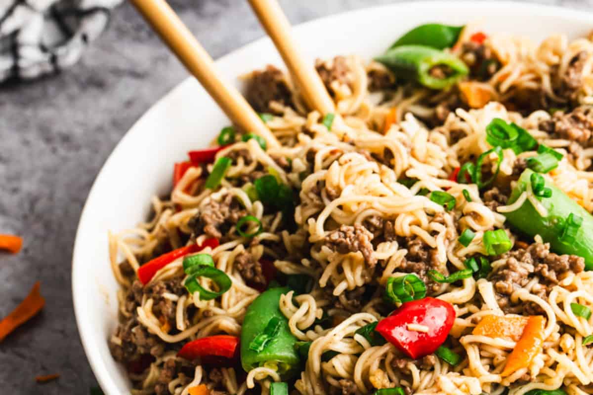 These saucy Mongolian noodles come together fast for a weeknight dinner that’s hearty, flavorful, and family-approved.