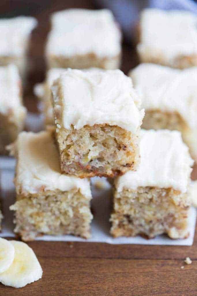Banana Bread Bars are moist and flavorful, perfect for using ripe bananas in a potluck-friendly dessert.