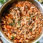 The best Cabbage Roll Soup recipe is flavorful, rich, and has all the flavors we love from cabbage rolls in an easy, one-pot soup!