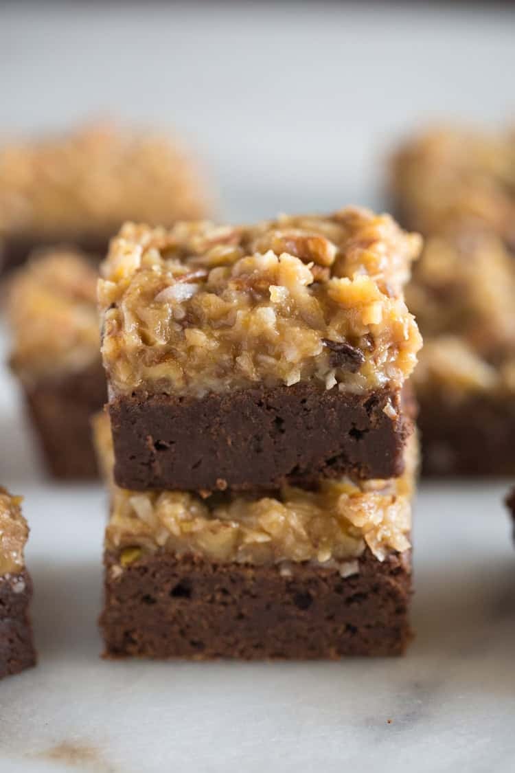 German Chocolate Brownies bring the classic cake flavors into a portable bar that’s bake sale gold.