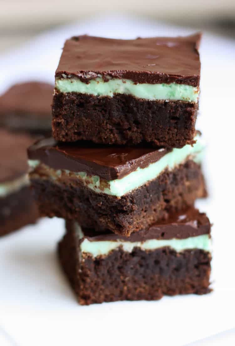 Mint Brownies combine fudgy chocolate, mint frosting, and glaze for a crowd-pleasing dessert that’s great for parties or holidays.