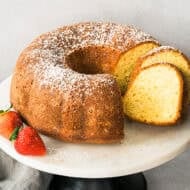 The best Sour Cream Pound Cake recipe is moist, sweet, and so easy to make!