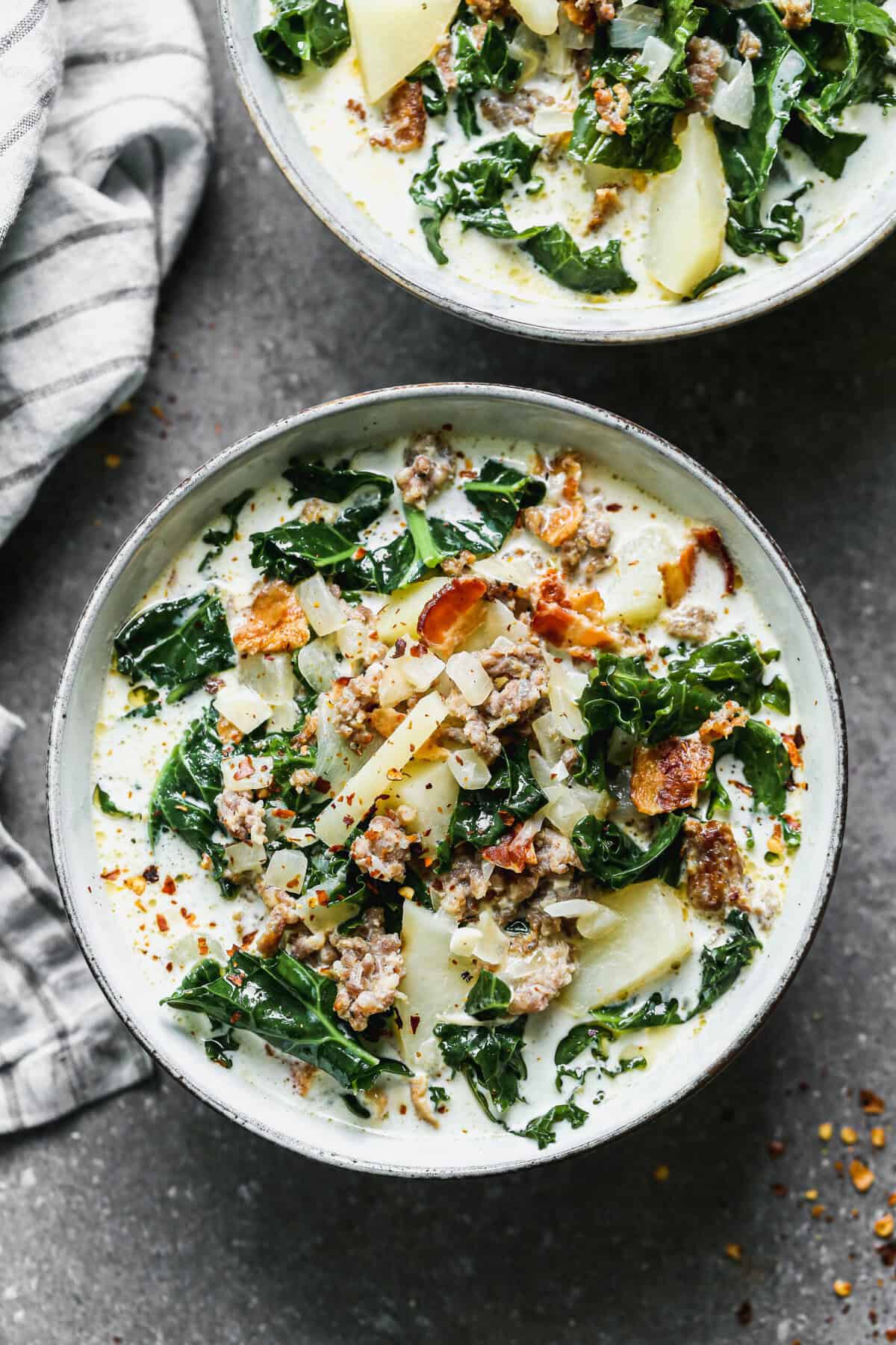 Creamy Zuppa Toscana is everything you love about the restaurant version- made easier and cozier at home.