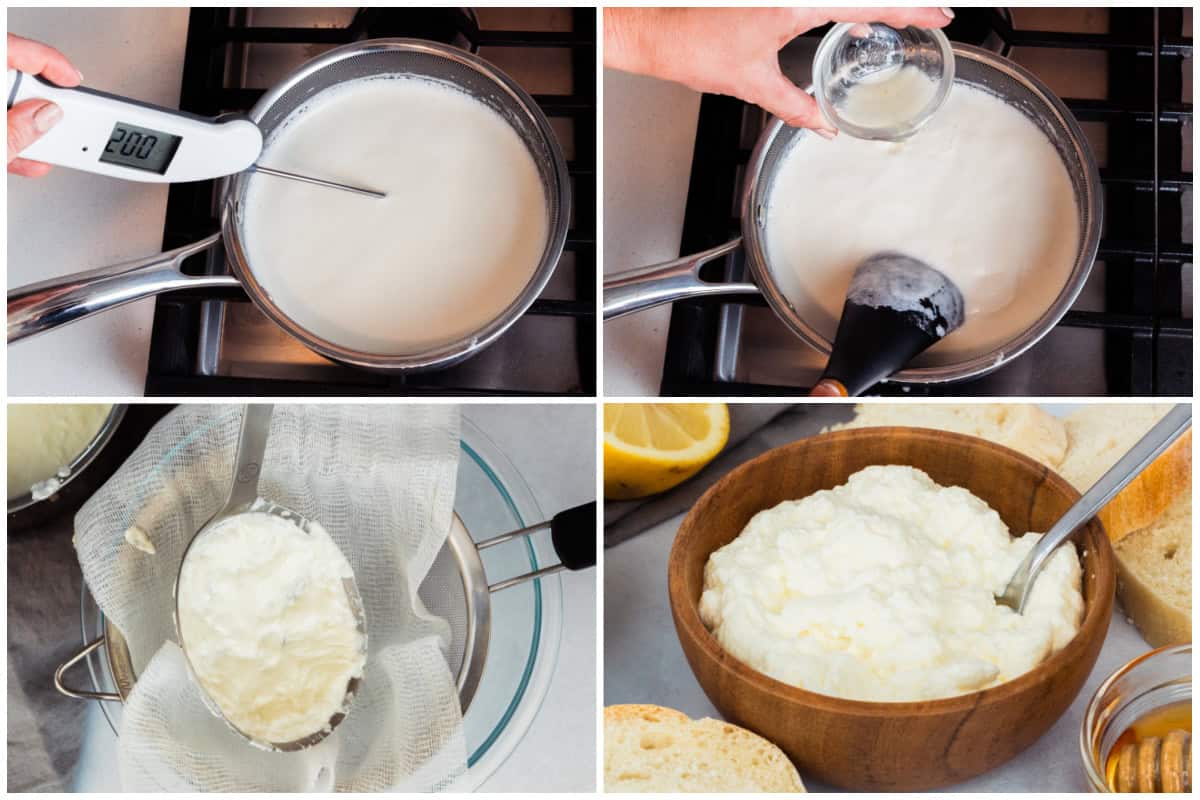 Learn how to make ricotta cheese in just one saucepan! It's so easy and tastes so much better than store-bought!