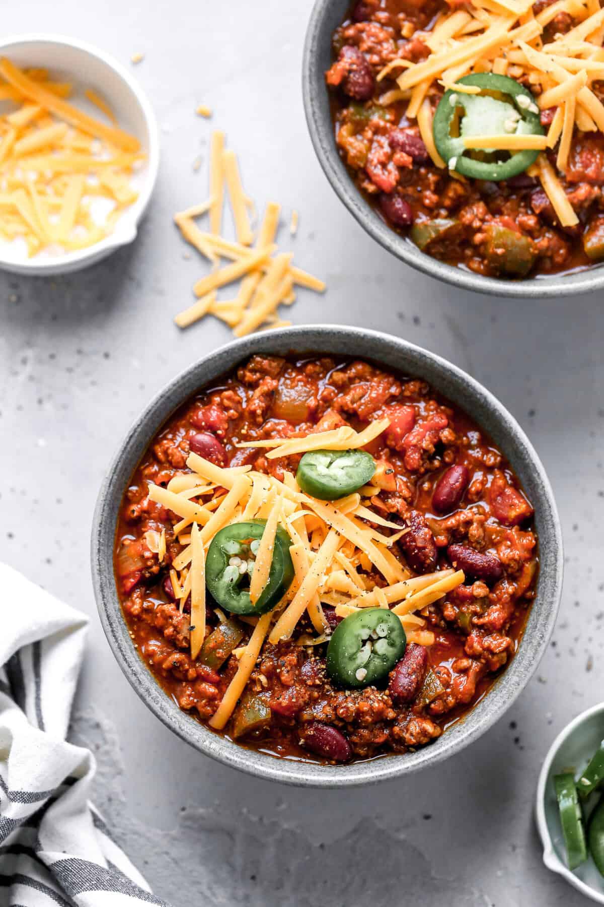 Hearty and spicy, this chili brings bold flavor to chilly fall evenings.