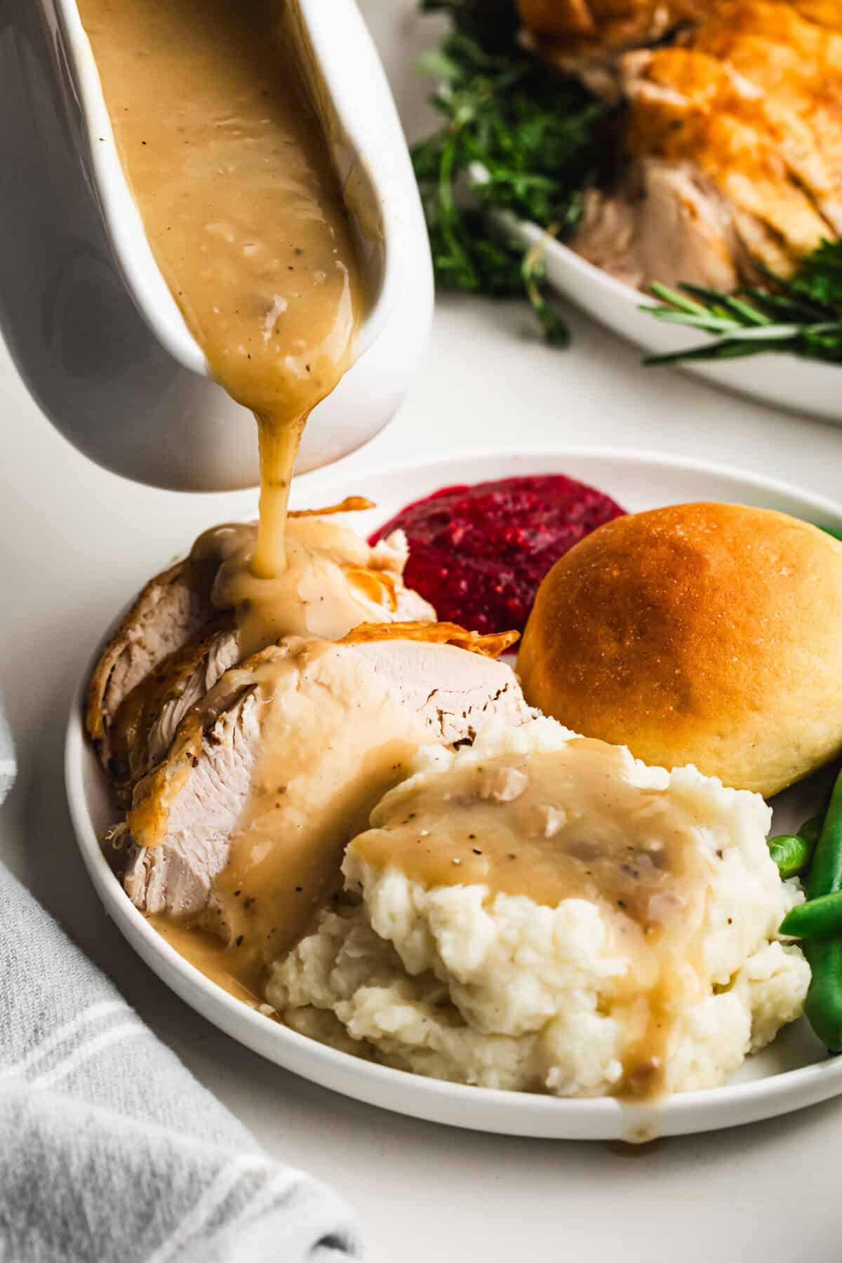 This turkey gravy recipe is rich, smooth, and easy to make ahead for your holiday meal.