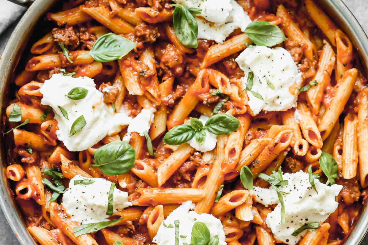 One Pan Skillet Lasagna is a comforting weeknight favorite made in just one dish for easy cleanup and bold lasagna flavor.