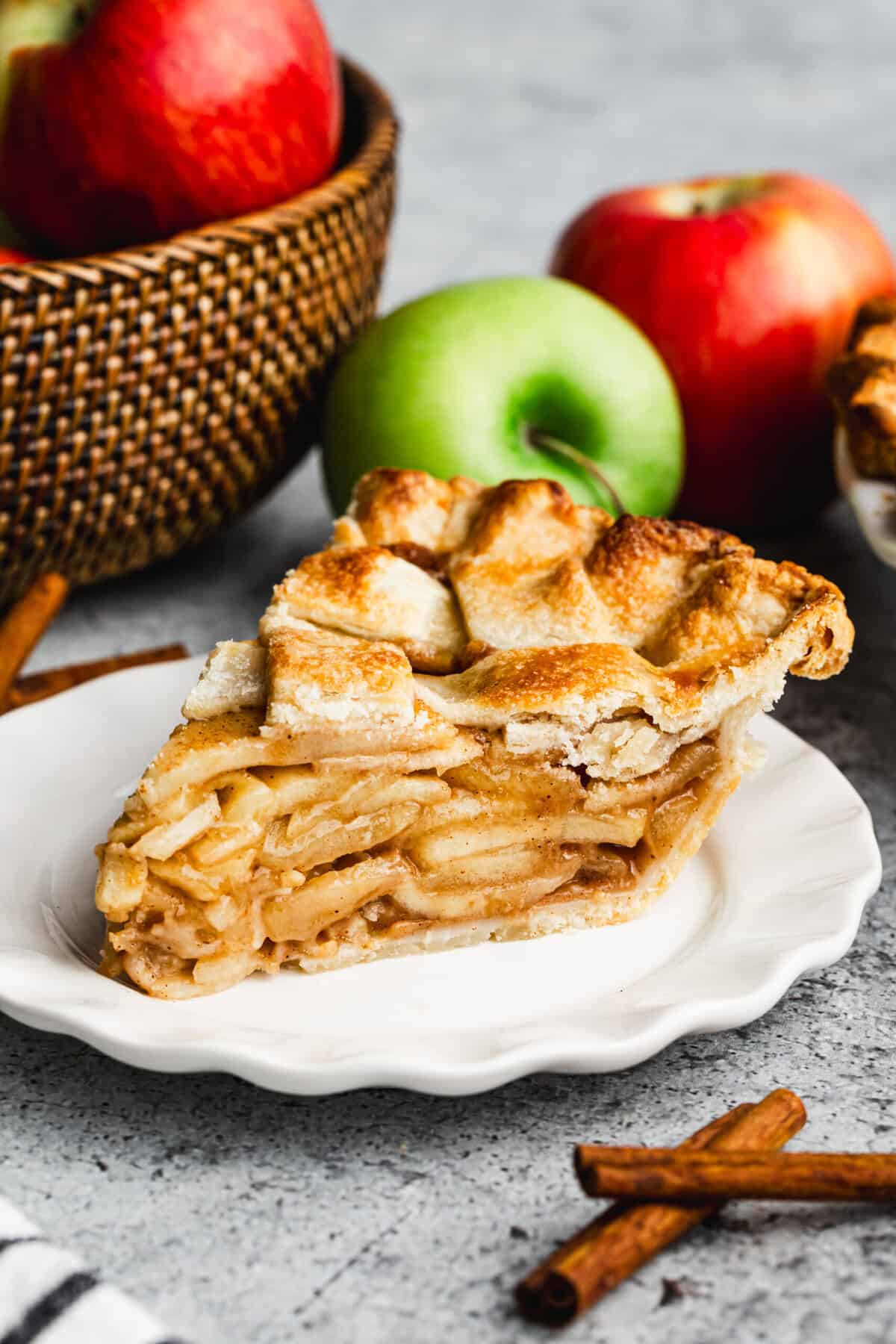 This homemade apple pie recipe is the ultimate Thanksgiving dessert with its perfectly spiced filling and buttery crust.