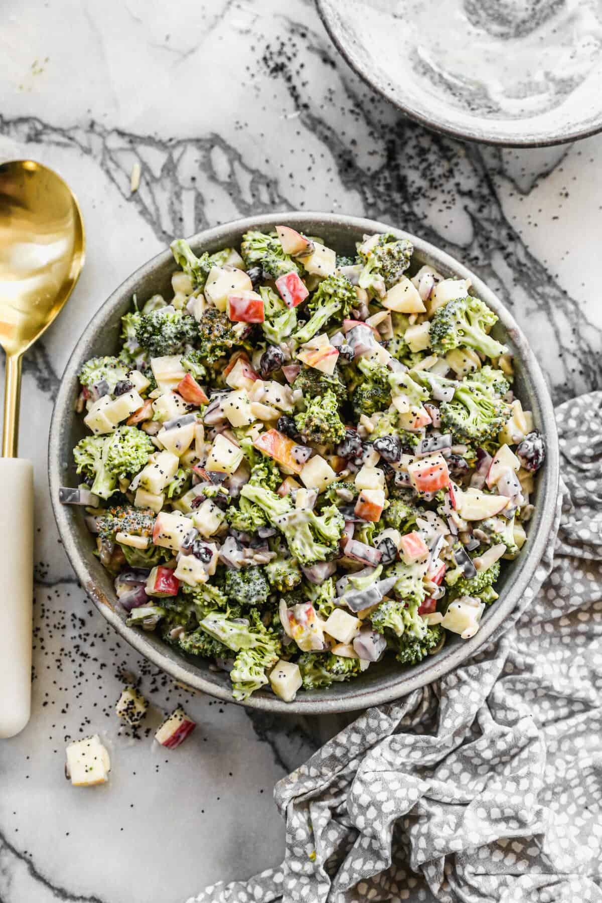 This broccoli salad recipe is a crowd-pleaser with just the right mix of creamy, tangy, and sweet.