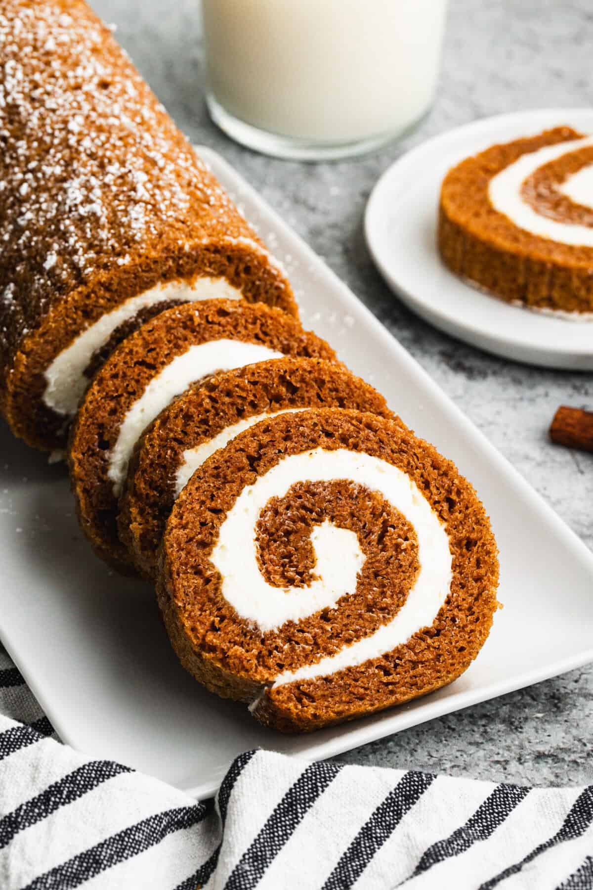 This Classic Pumpkin Roll makes a beautiful, easy to adapt dessert centerpiece that’s easier than it looks. 