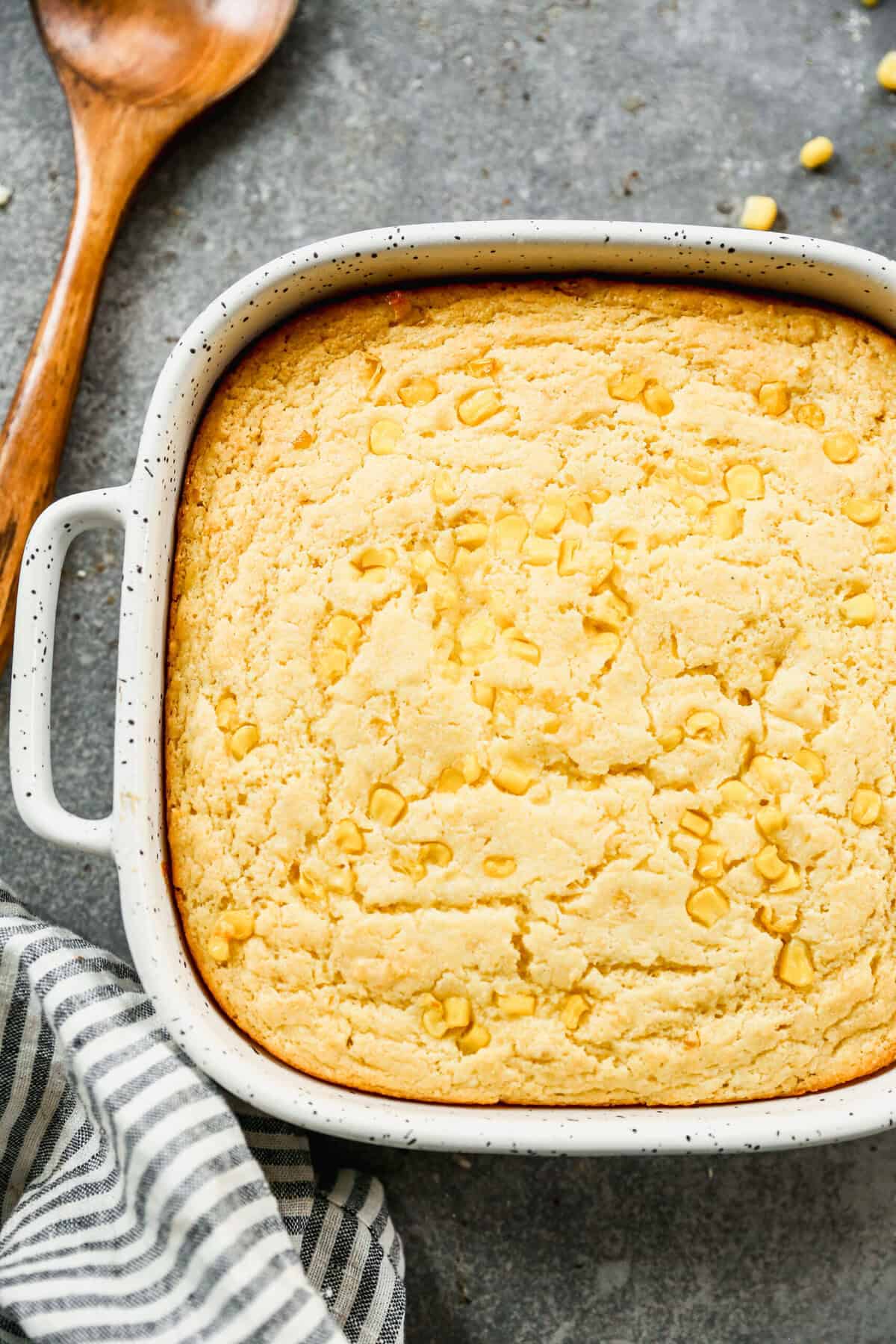This corn casserole recipe is an easy bake that adds rich, comforting flavor to your holiday meal.