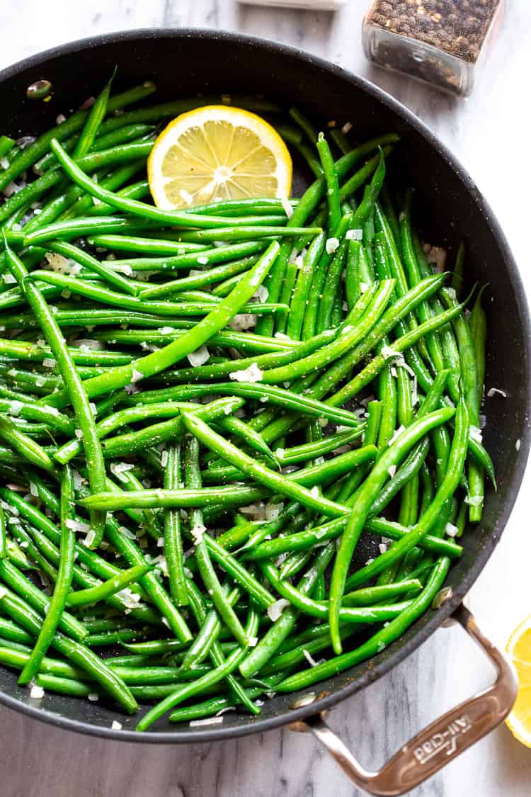 These French Green Beans are an easy way to add freshness and color to a gluten-free Thanksgiving spread.