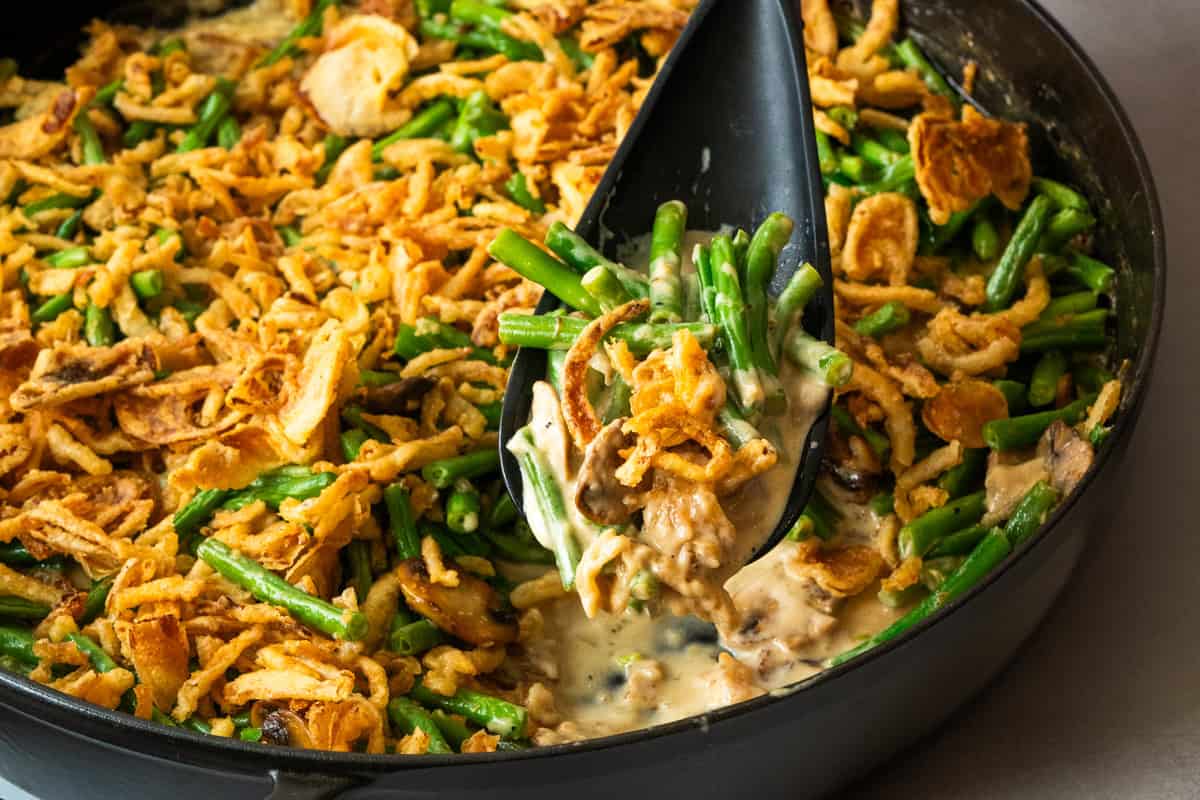 This Green Bean Casserole skips the canned soup for a fresher, richer take on the classic side.