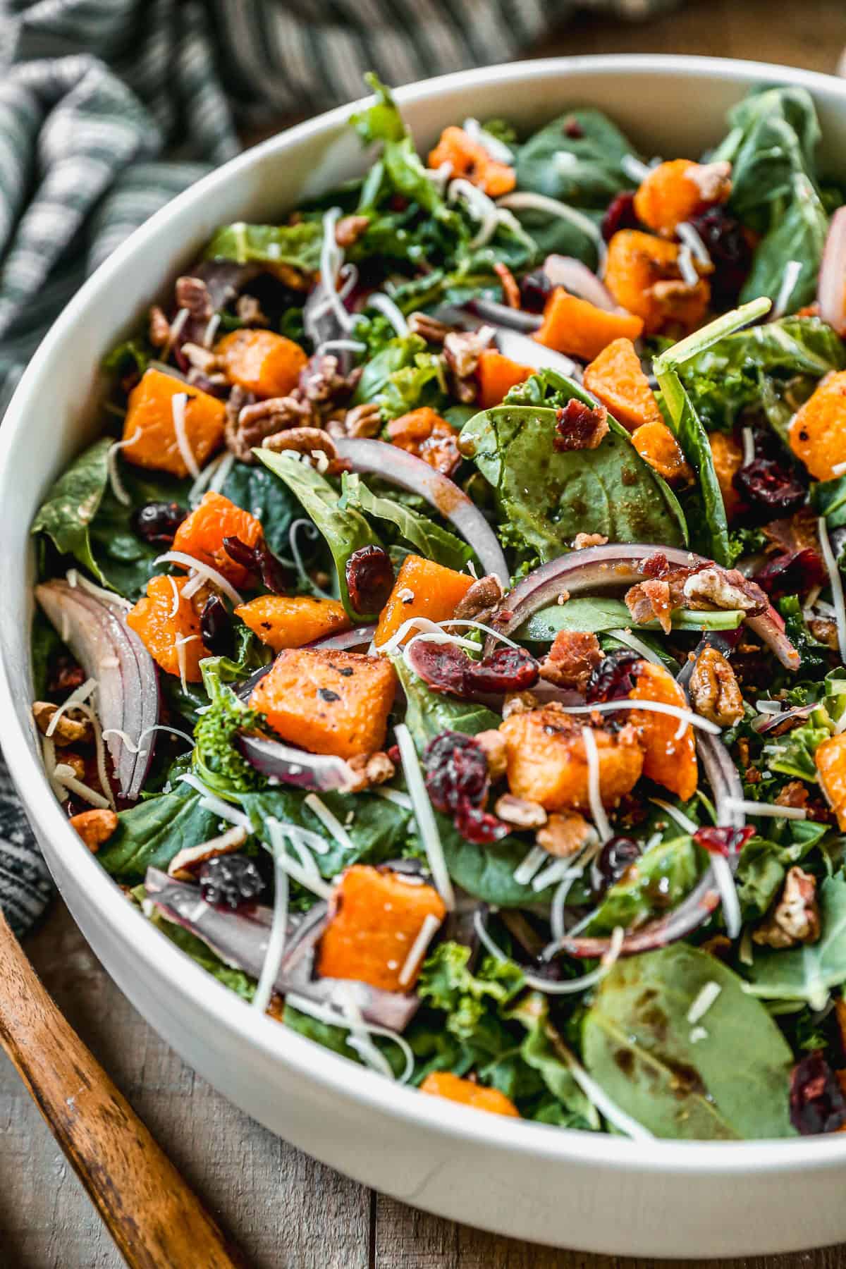 This Roasted Butternut Squash Salad is a fresh, colorful way to lighten up your Thanksgiving menu.