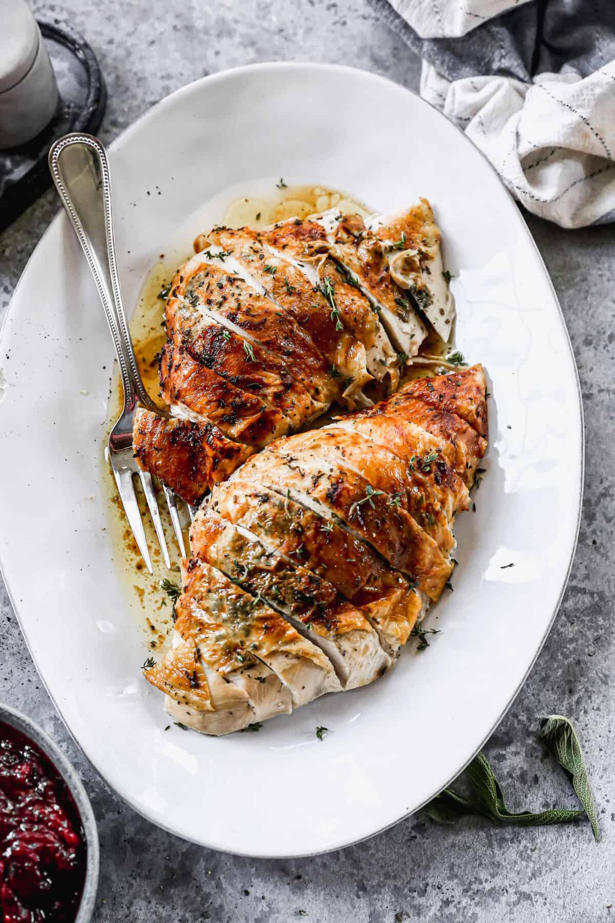 Roasted Turkey Breast is an easy gluten-free main dish that’s perfect for intimate gatherings or for an extra turkey for a larger crowd.
