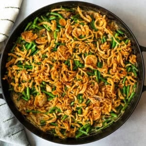 This green bean casserole recipe makes it easy to add a creamy, homemade side dish to your holiday spread.