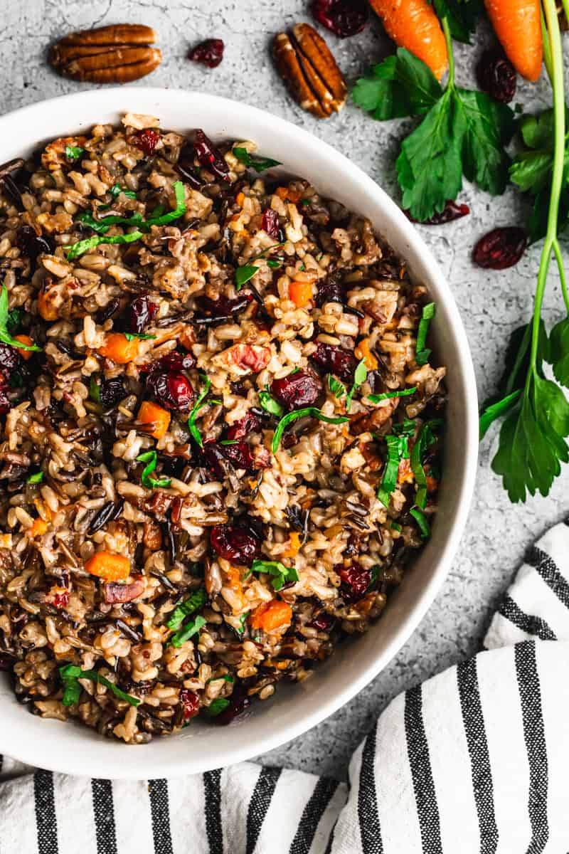 This wild rice pilaf recipe is a flavorful grain side that complements any fall meal.
