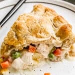 This classic pot pie is a go-to post-Thanksgiving meal with tender filling and flaky crust.