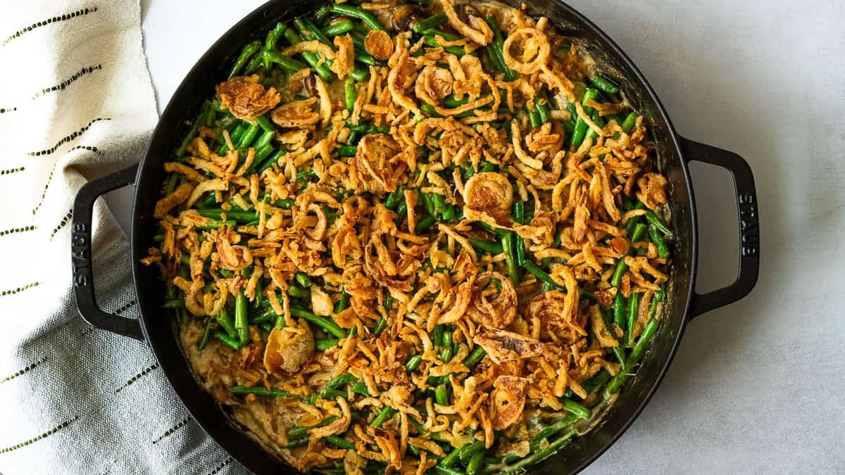 This Green Bean Casserole skips the canned soup for a fresher, richer take on the classic side.