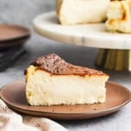 This easy Basque Cheesecake recipe is creamy and delicious.