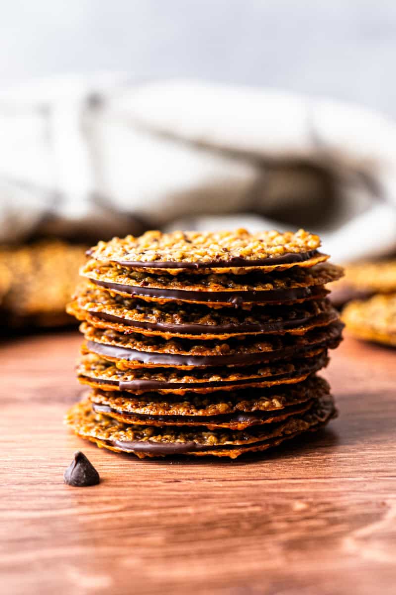 A delicate crisp cookie that adds elegance and texture to your holiday baking.