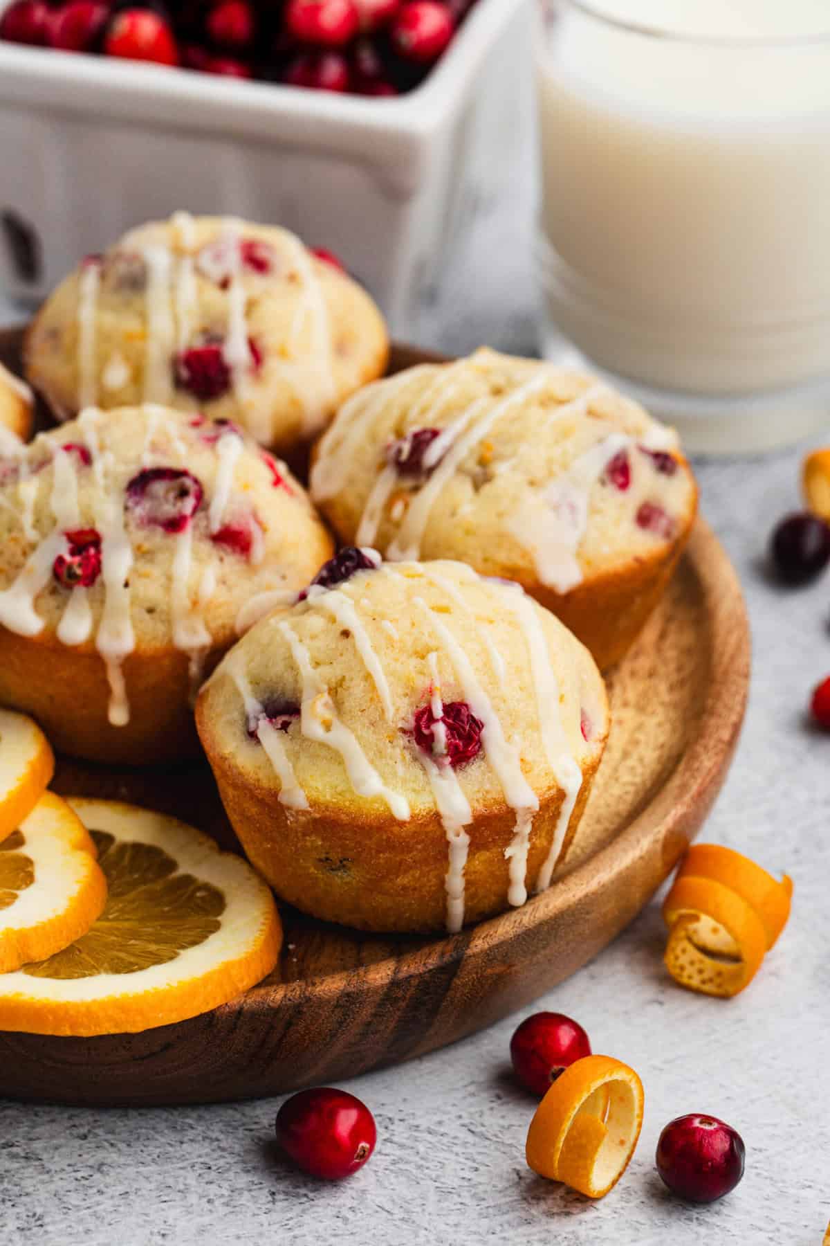 Cranberry Orange Muffins bring bright flavor and festive color to your breakfast table with very little effort.