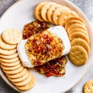 We serve this Pepper Jelly over cream cheese with crackers and it disappears every time.